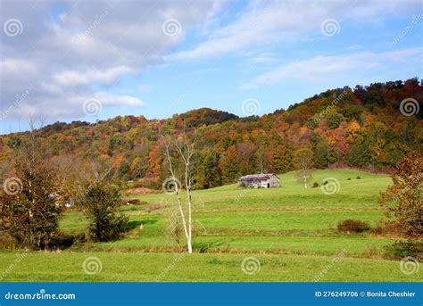 Appalachian Mountains and Barn during Fall Season Stock Photo - Image ...