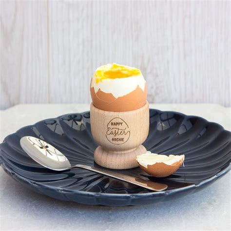 Personalised Egg Cup Happy Easter Egg The Laser Boutique