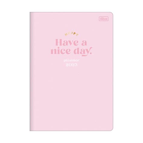 Agenda Planner Tilibra Happy Grampeado G X Cm Rosa