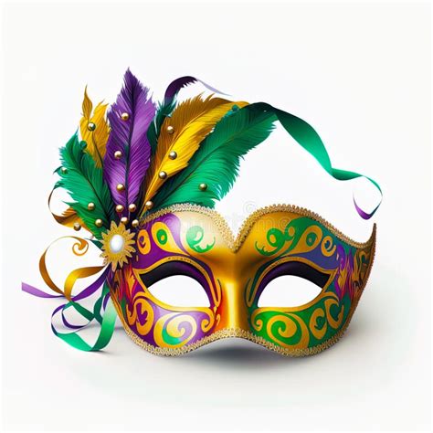 Mardi Gras Festive Carnival Mask Stock Image Image Of Carnaval Beads