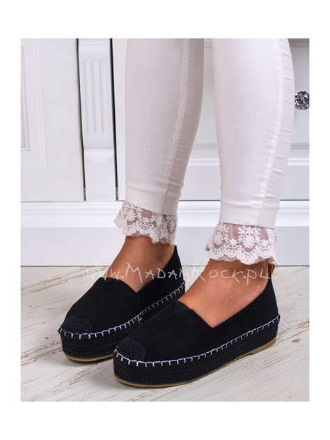 Espadryle Na Platformie Lady Malawi Czarne