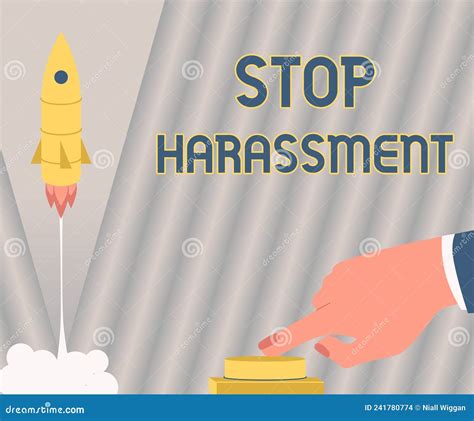 Conceptual Caption Stop Harassment Word Written On Prevent The