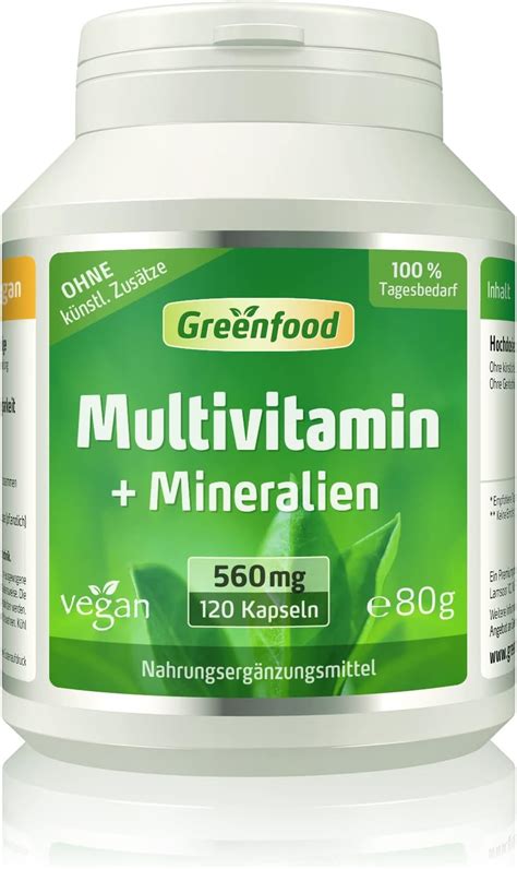 Multivitamin Minerals 560 Mg High Dosage 120 Capsules All