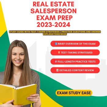 Real Estate Salesperson Exam Prep 2023 2024 Study Guide With Test