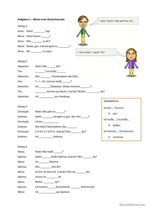 Wer bist du?: English ESL worksheets pdf & doc