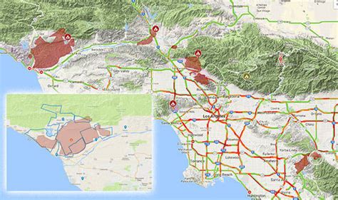 Los Angeles Wildfire Map – Map Of The Usa With State Names