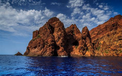 Télécharger fonds d écran La corse île Mer Méditerranée les falaises