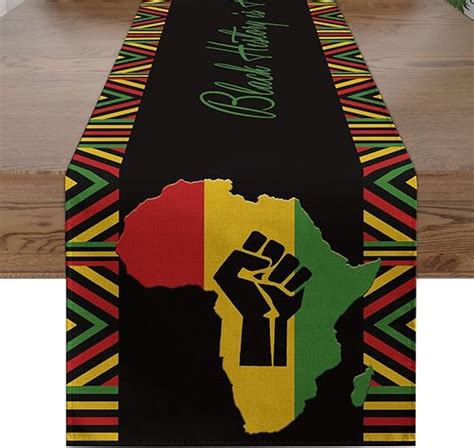 Amazon Siilues Juneteenth Decorations Juneteenth Table Runner