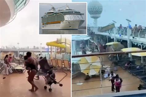 Royal Caribbean cruise ship passengers flee during violent storm