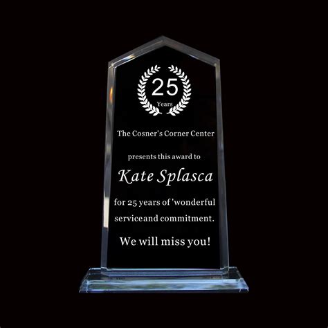 Personalized crystal employee retirement appreciation gift plaque graduation plaque crystal ...