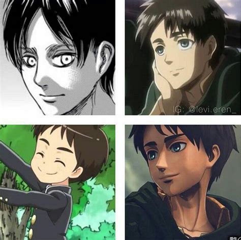 Eren Jaegers Smile In Manga Snk Anime Attack On Junior High Chibi