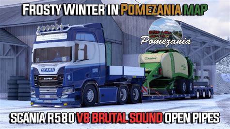 Frosty Winter Scania R V Brutal Sound Open Pipes Ets Mods