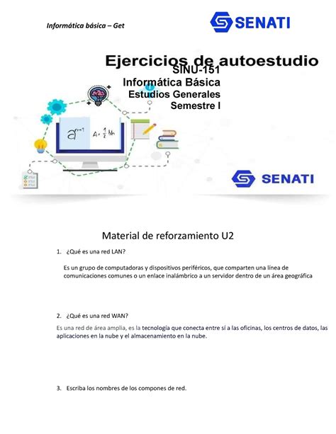 Sinu Unidad Material Reforzamiento Pdf Inform Tica