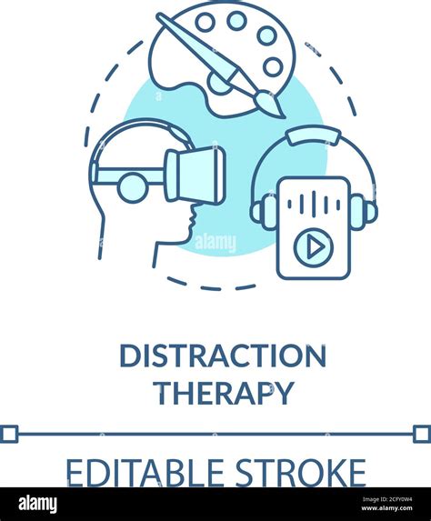 Distraction Therapy Concept Icon Stock Vector Image And Art Alamy