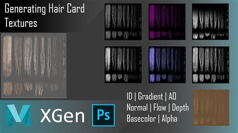 Generating Hair Card Textures In Maya Arnold And Photoshop Youtube