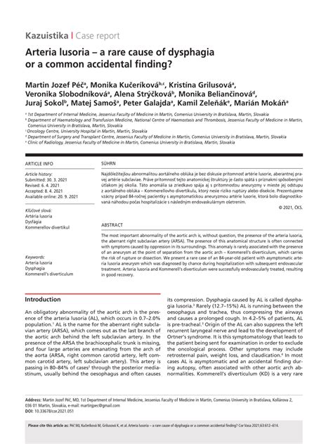 Pdf Arteria Lusoria A Rare Cause Of Dysphagia Or A Common