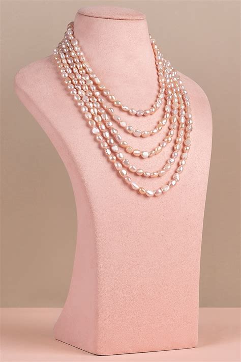 Pink Freshwater Pearl Layered Necklace Design By Anaash At Pernias Pop