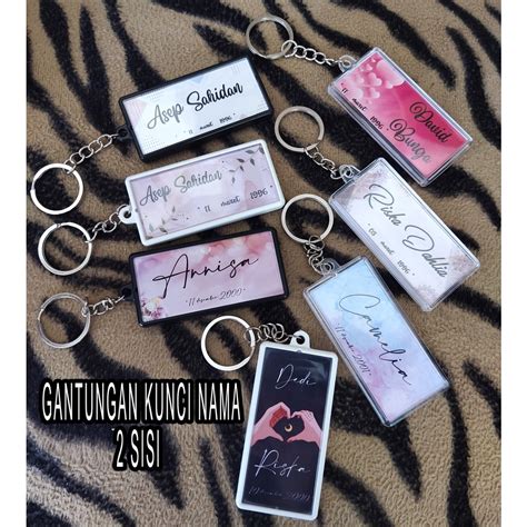 Jual Gantungan Kunci Nama Custom Gantungan Kunci Custom Nama Aesthetic