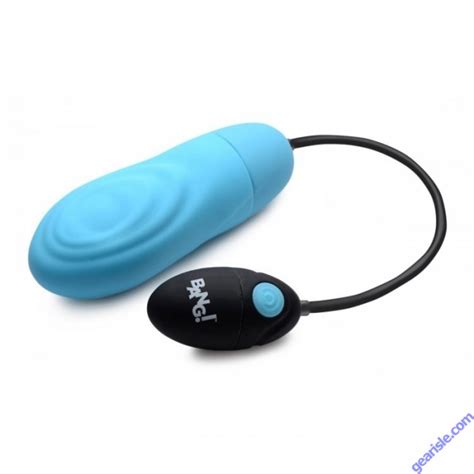 Bang 7x Pulsing Rechargeable Silicone Bullet Vibrator Blue