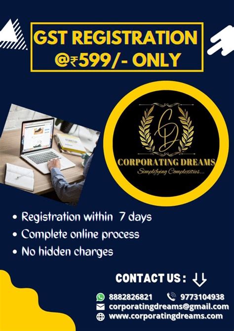 Gst Registration Get Gst Registration Number From By Corporating Dreams Medium