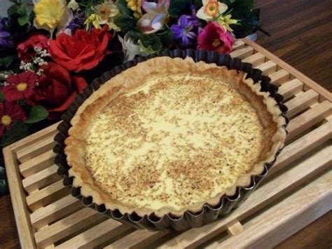 Old Fashioned Baked Egg Custard Tart With Nutmeg Recipe