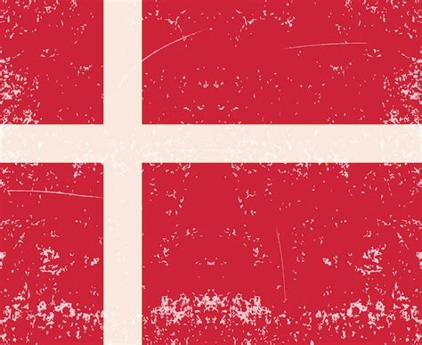 Premium Vector Flag Of Denmark Vector With Old Vintage Texture