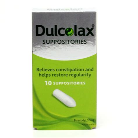 Dulcolax Suppository Adult 10mg Pack of 10 - SSS Australia - SSS ...