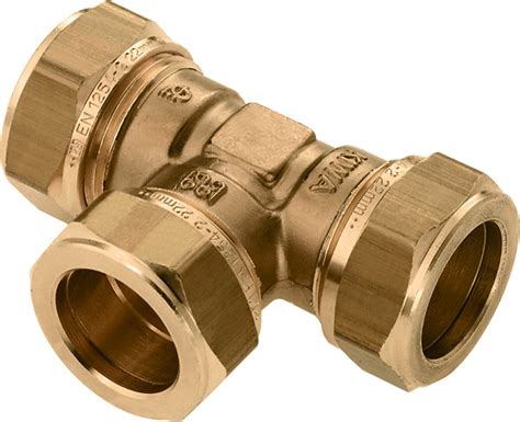 Bonfix Compression Fitting T Coupling 15mm X 15mm X 15mm Tinned Brass Online Ordering At