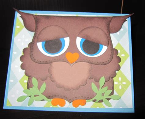 Owl Card With Stampin Up Owl Card Owls Stamping Punch Card Ideas