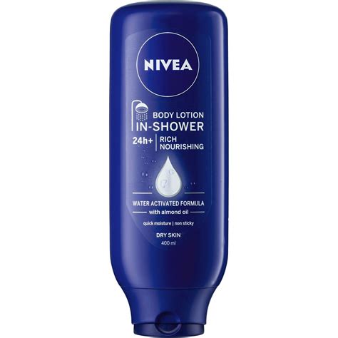 Nivea In Shower Rich Body Lotion Moisturiser Almond Oil Ml