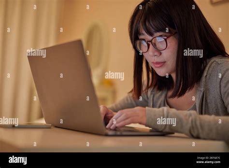 Young Japanese Woman In Her House Stock Photo Alamy