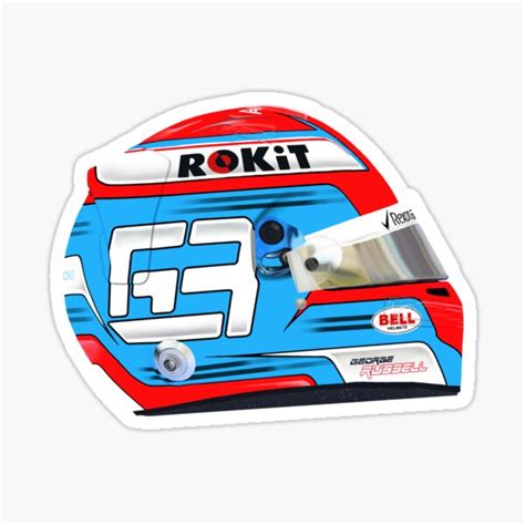 "George Russell Helmet" Sticker for Sale by milliee04 | Redbubble