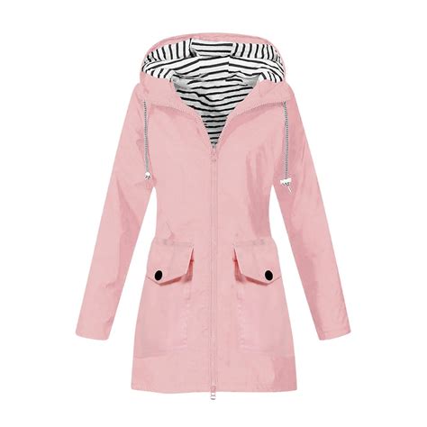Gvdentm Rain Jacket Womens Waterproof Windbreaker Jacket with Hood