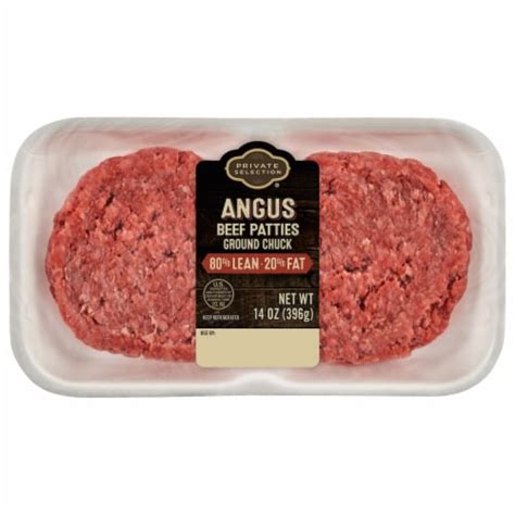 Private Selection® 8020 Angus Ground Beef Chuck Patties 2 Ct 14 Oz