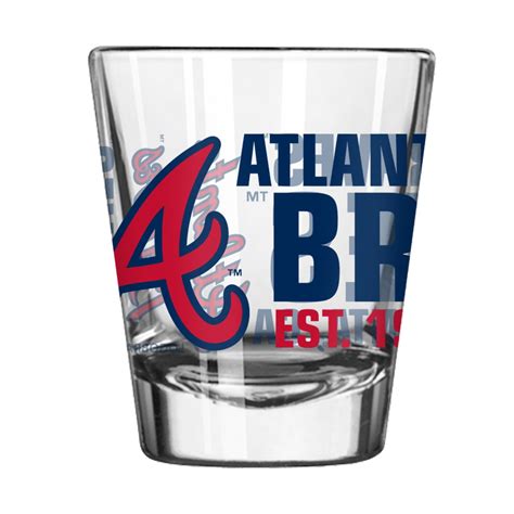 Atlanta Braves 2oz Spirit Shot Glass Logo Brands