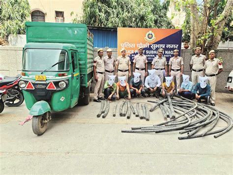 Police Arrest Seven For Mtnl Cable Theft Near Delhis Subhash Nagar