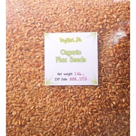 VegitariPH Organic Golden Flax Seeds 1KG Lazada PH