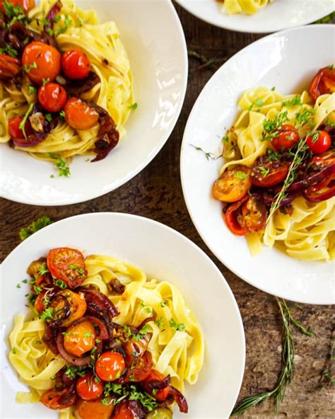 Balsamic Cherry Tomato Tagliatelle Another Healthy Recipe By Familicious