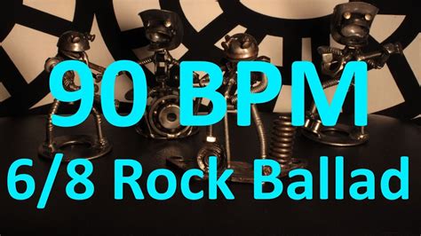 90 BPM Rock Ballad 6 8 Drum Track Metronome Drum Beat YouTube