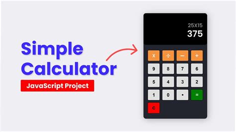 JavaScript Project Build Simple Calculator With JavaScript HTML CSS