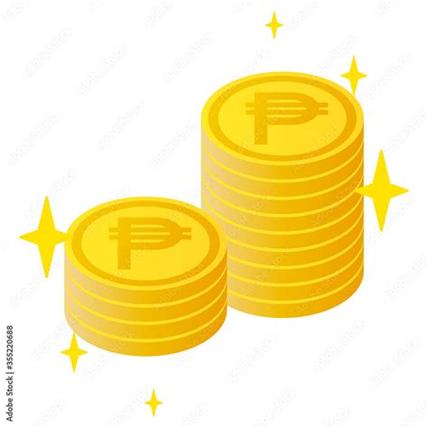 Vetor De The Philippine Peso Currency Symbol Coins Do Stock Adobe Stock