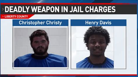 Two Liberty County inmates charged with having weapons inside jail