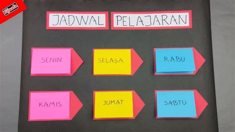 Cara Membuat Jadwal Pelajaran Kreatif Jadwal Piket Hiasan Dinding