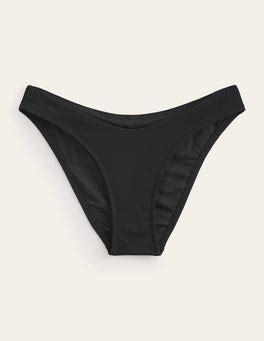 Textured Bikini Bottoms Black Honeycomb Boden UK