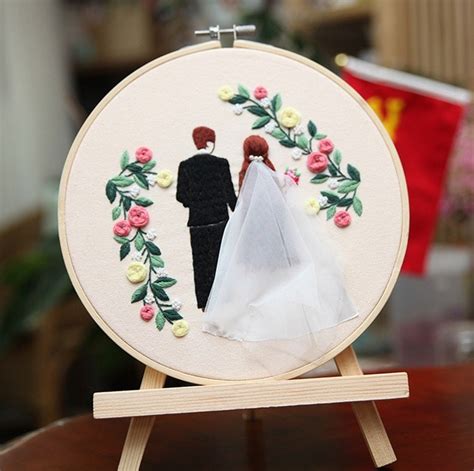 Wedding Embroidery Kit For Bride And Groom Anniversary Or Wedding T