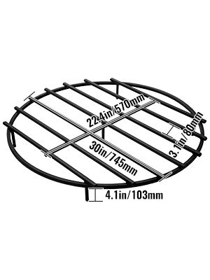 Vevor Fire Pit Grate Heavy Duty Iron Round Firewood Grate Round Wood