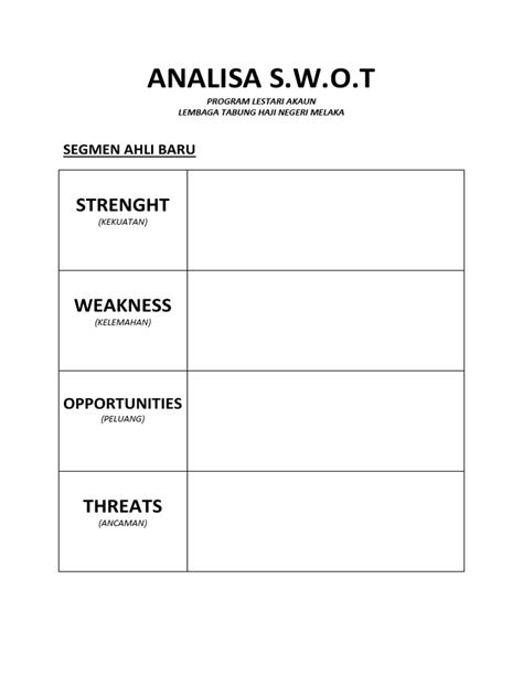 Analisa Swot Pdf