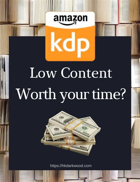 Https Hkdarkwood Kdp Low Content Books Worth Your Time Kdp Update