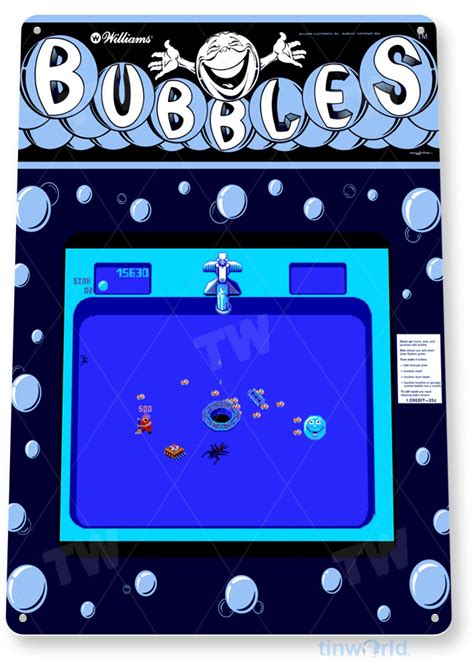 Bubbles Arcade Sign B064 - TinWorld Signs, tinsign.com