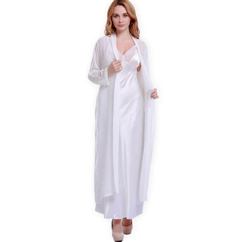 Fashion New Chiffon Robes Nightgowns Women Sexy Suspender Silk Satin